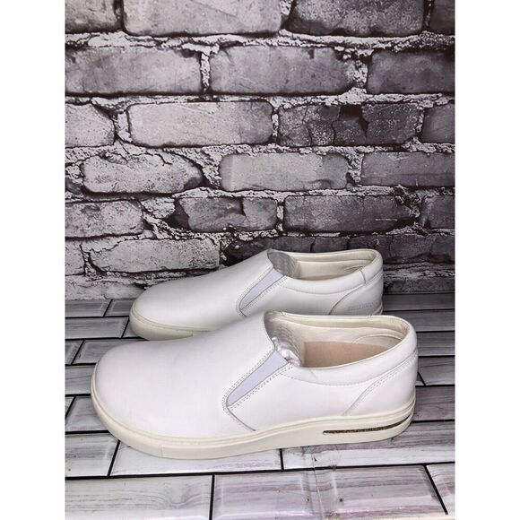 Birkenstock White Leather Oswego Slip On Loafers Shoes Women Sz 42EU/11M US - Picture 16 of 16